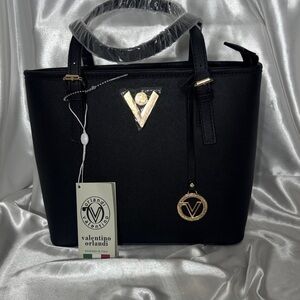 Valentino Orlandi Black and Gold Tote